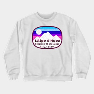 Ski Alpe d'Huez France Skiing Winter Sports Snowboarding Auvergne-Rhône-Alpes Crewneck Sweatshirt